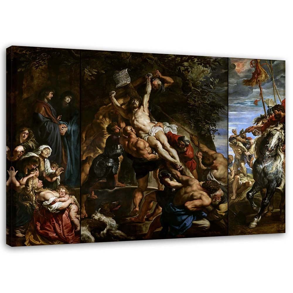 Obraz, Podniesienie Krzyża - P. P. Rubens reprodukcja 90x60