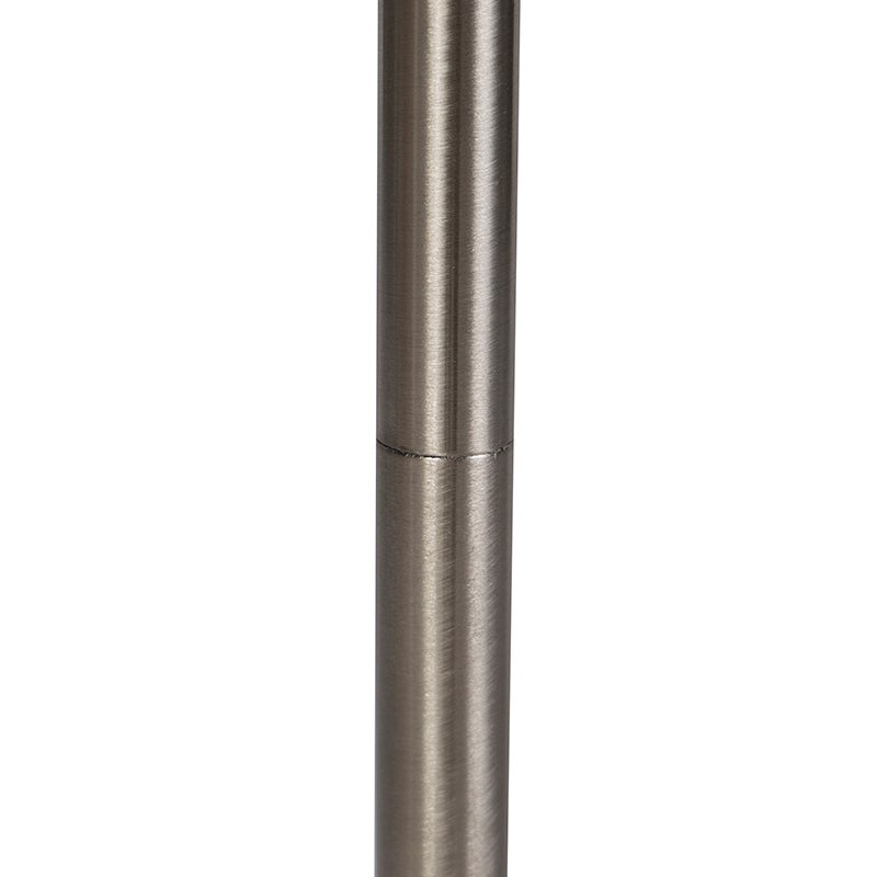 Qazqa moderne lampadaire - Berdien Fl - acier, led intégrée 6w incluse, Integrated led, dimmable, 163cm, idéal pour le salon - 7