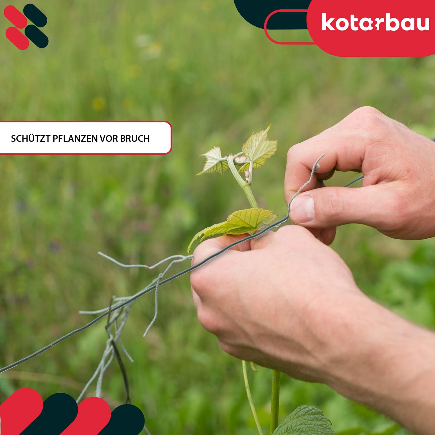 Fil de Jardin Galvanisé t gainé de PVC, diamètre 1,4 mm - 50 m - Fil de Serrage - Fil de Clôture - Pour Attacher des Plantes - KOTARBAU - 4