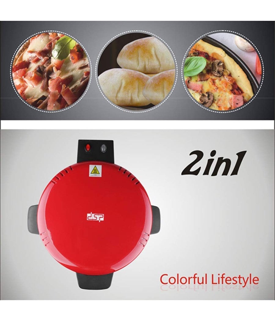 Trade Shop - Forno Cuoci Pizza Elettrico Cucina Regina Fornetto Doppia Cottura 1800watt 30cm - - 6