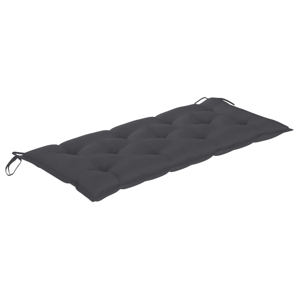 Banc de jardin empilable et coussin 128,5cm Bois de teck massif 21 - 7