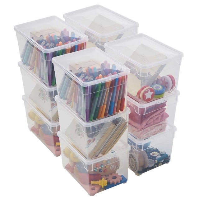Josenidny Lot de 10 petites boîtes à capsules rondes en plastique transparent 30 mm