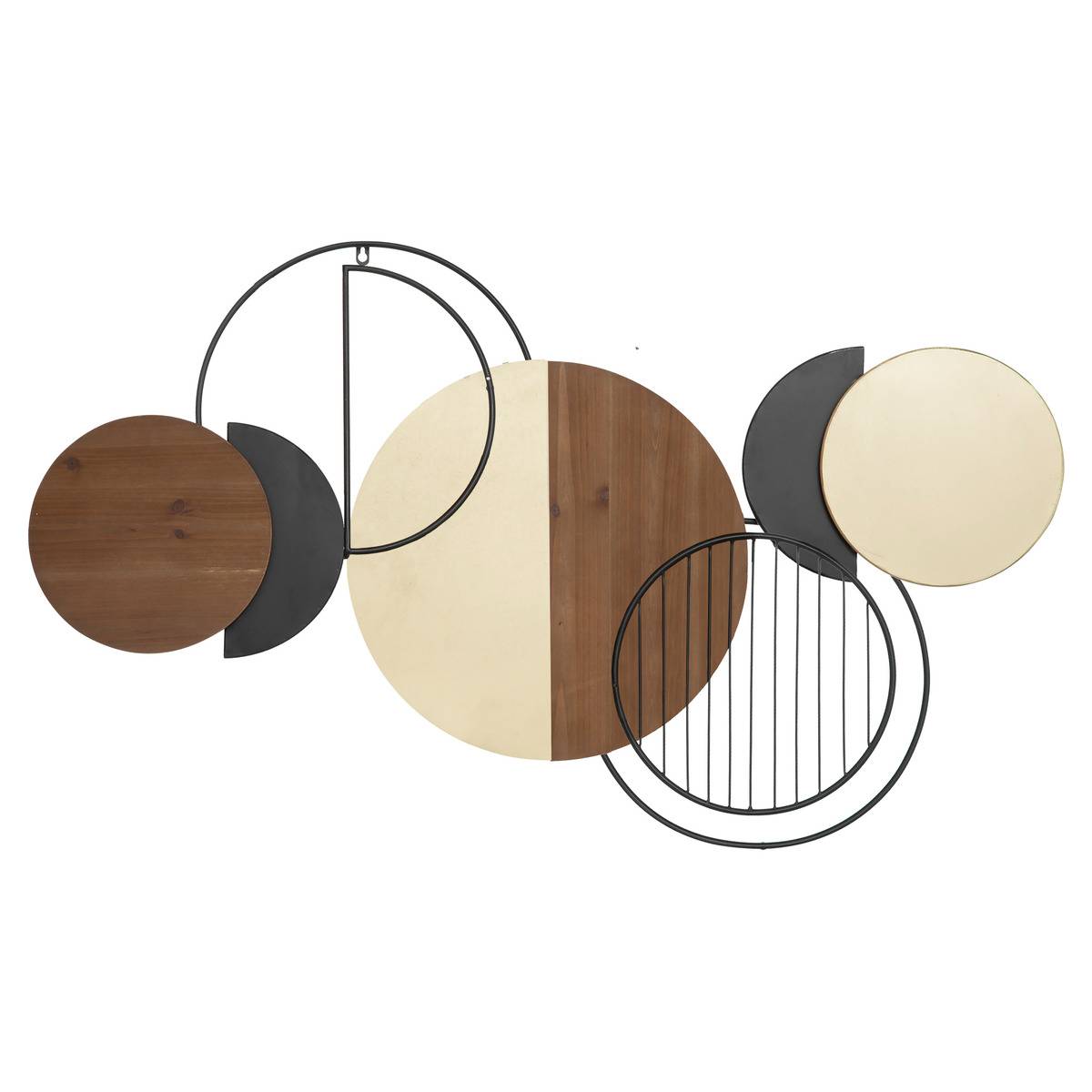 Decoración mural aenor metal y madera - 116x76 cm - atmosphera créateur d'intérieur