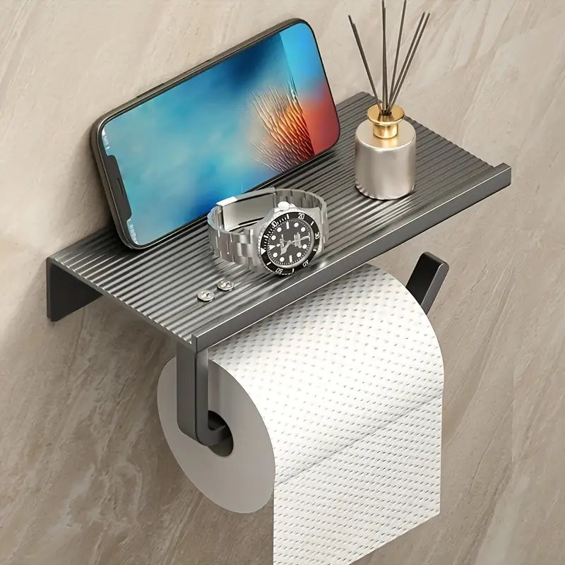 Porta Carta Igienica Cromato Porta Carta Igienica Da Muro, Gypie Portarotolo Carta Igienica Con Ripiano Per Bagno E Toilette, Acciaio Inox 304
