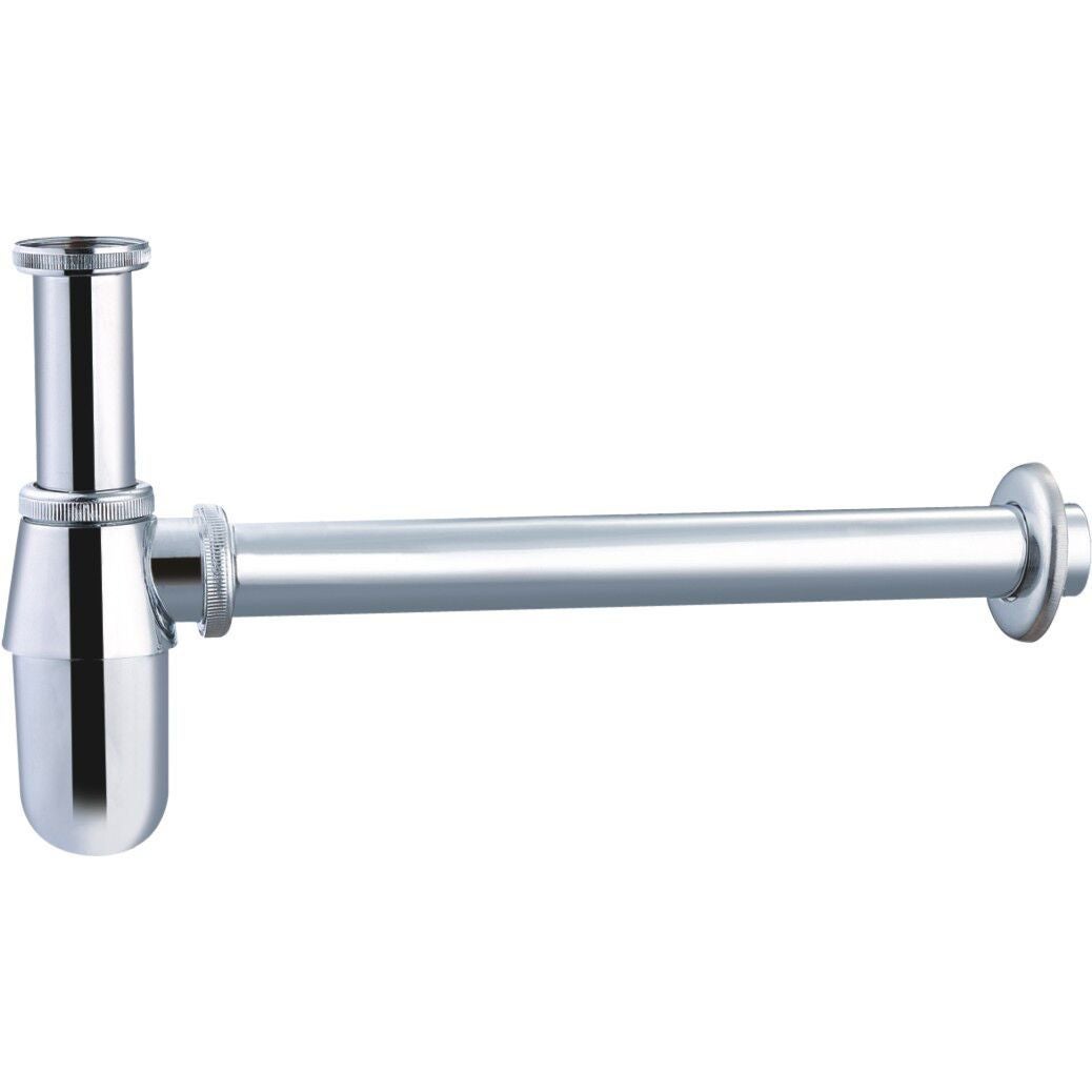 Siphon rond chromé en acier S304 et laiton, code Imex-SCL001, IMEX ...