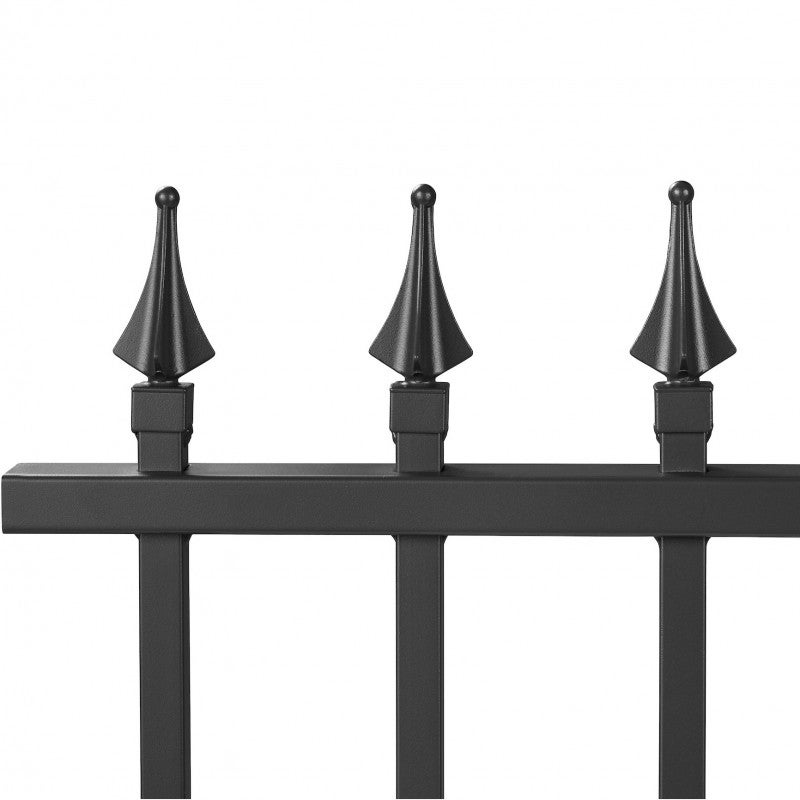 Clôture aluminium tradition travée style ferronnerie 2 m x H 76.5 cm Noir - 2