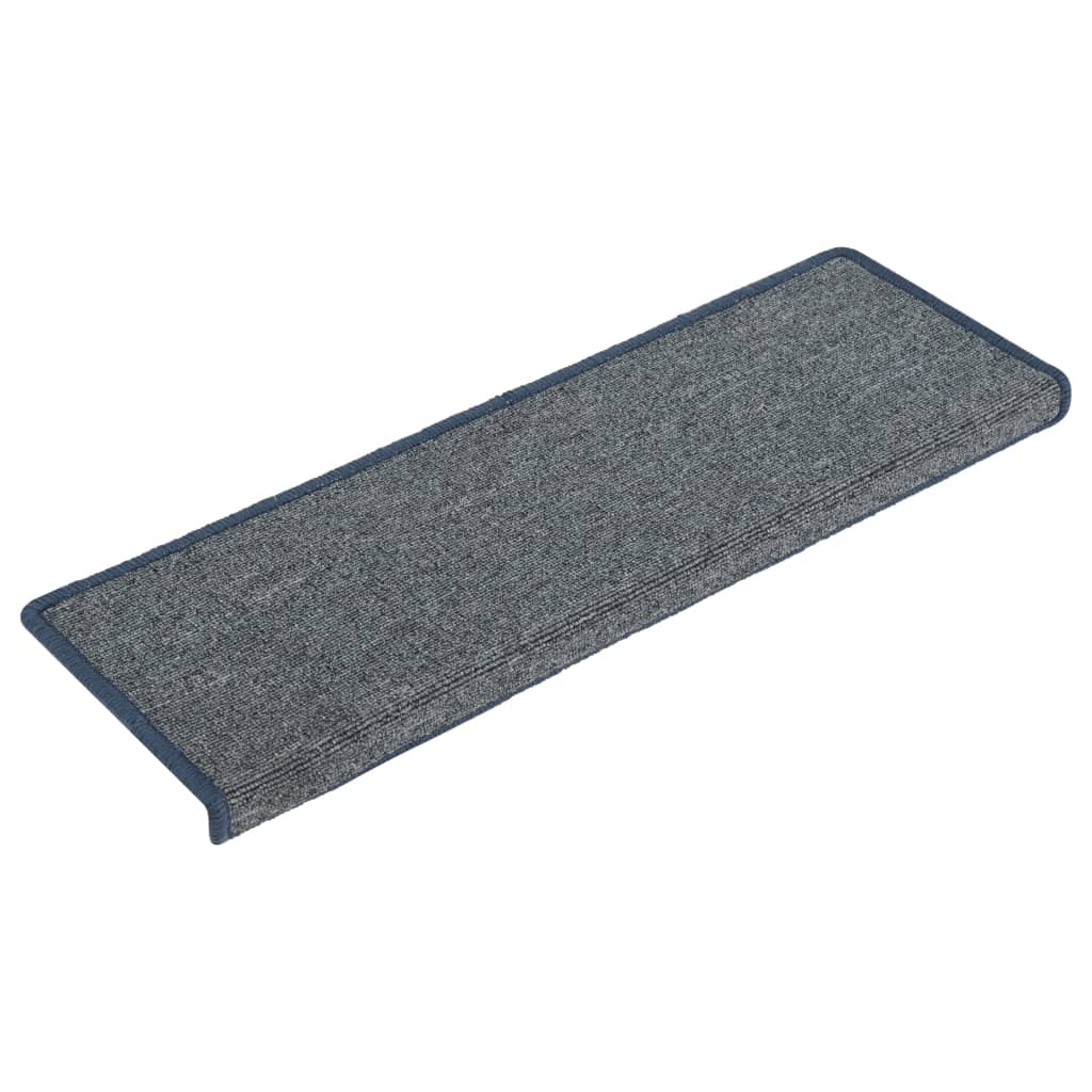 Alfombras de peldaños de escalera 15 uds | alfombras de escalera | tapetes de escalera morado y azul 65x21x4cm cfw310778
