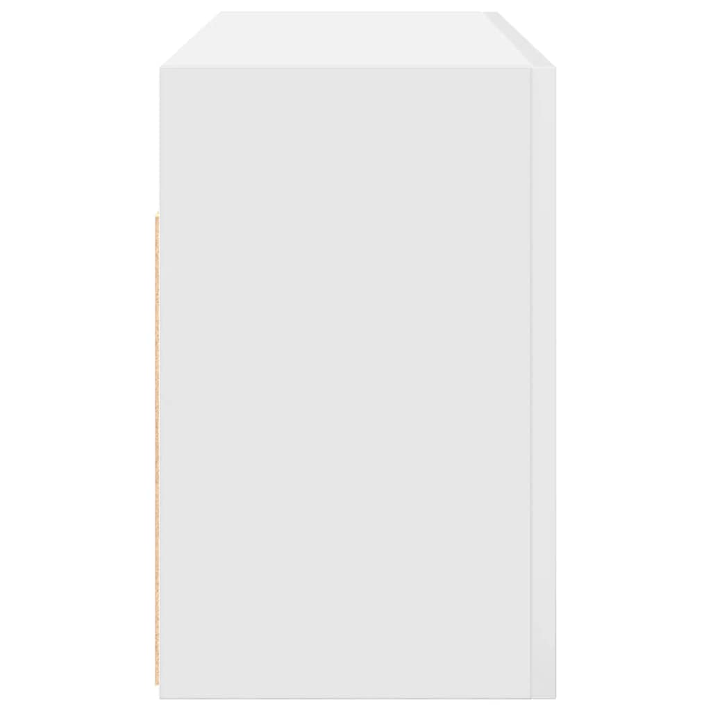 Armadio da parete bagno Legno ingegnerizzato 80x25x40 cm Spazioso Adatto al bagno Bianco – ComfortXL - 6