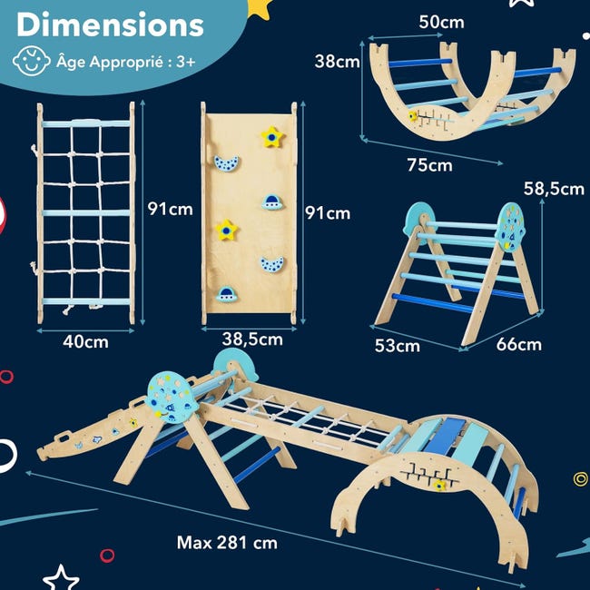 3 En 1 Triangle Escalade Montesorri Avec Toboggan, Planche à Grimper Et Echelle Structure Escalade Pour Enfants 3 Ans 98687128 3 En 1 Triangle Escalade Montesorri Avec Toboggan, Planche à Grimper Et Echelle Structure Escalade Pour Enfants 3 Ans 98687128