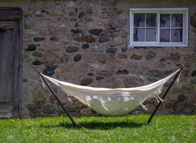 Amaca Doppia Vivere Con Supporto In Legno - Perfetta Per Giardino E Relax - Foto 4