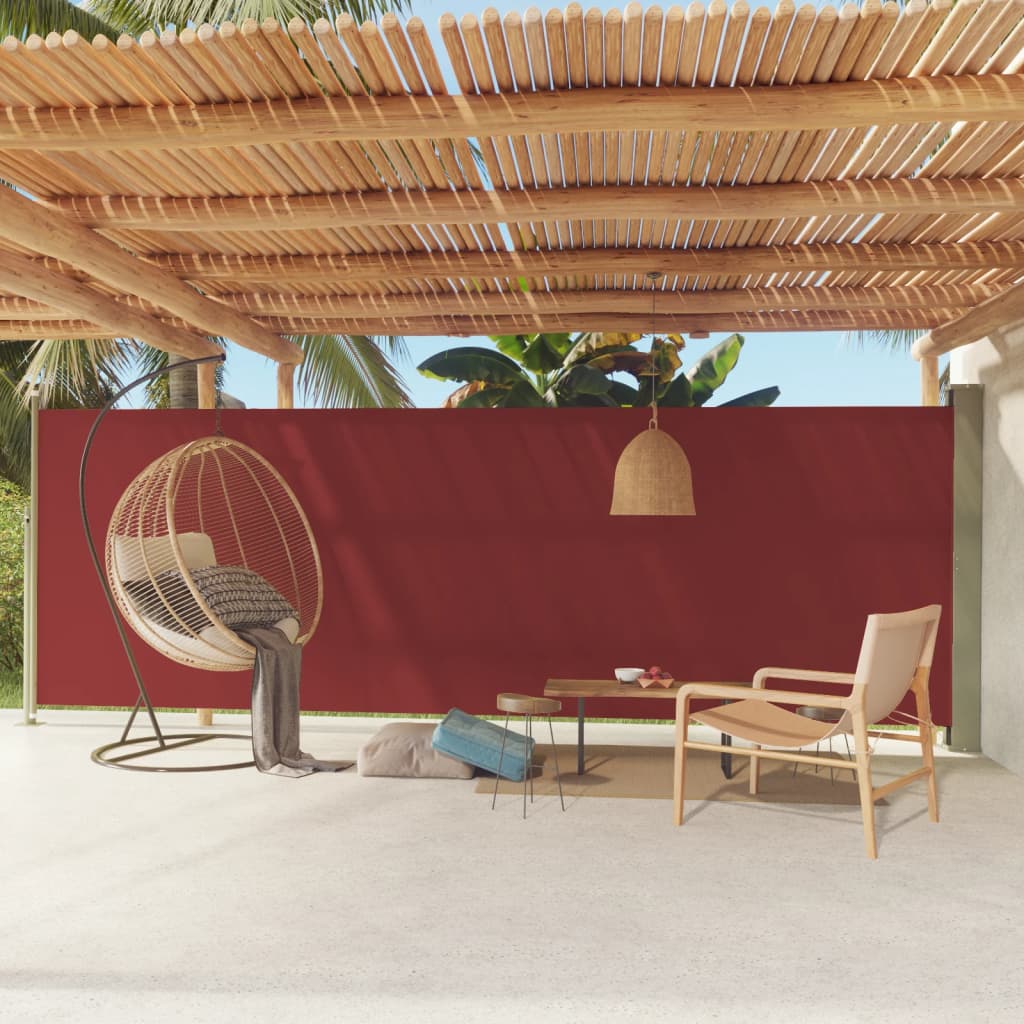 Maison exclusive - toldo lateral retráctil de jardín rojo 180x600 cm