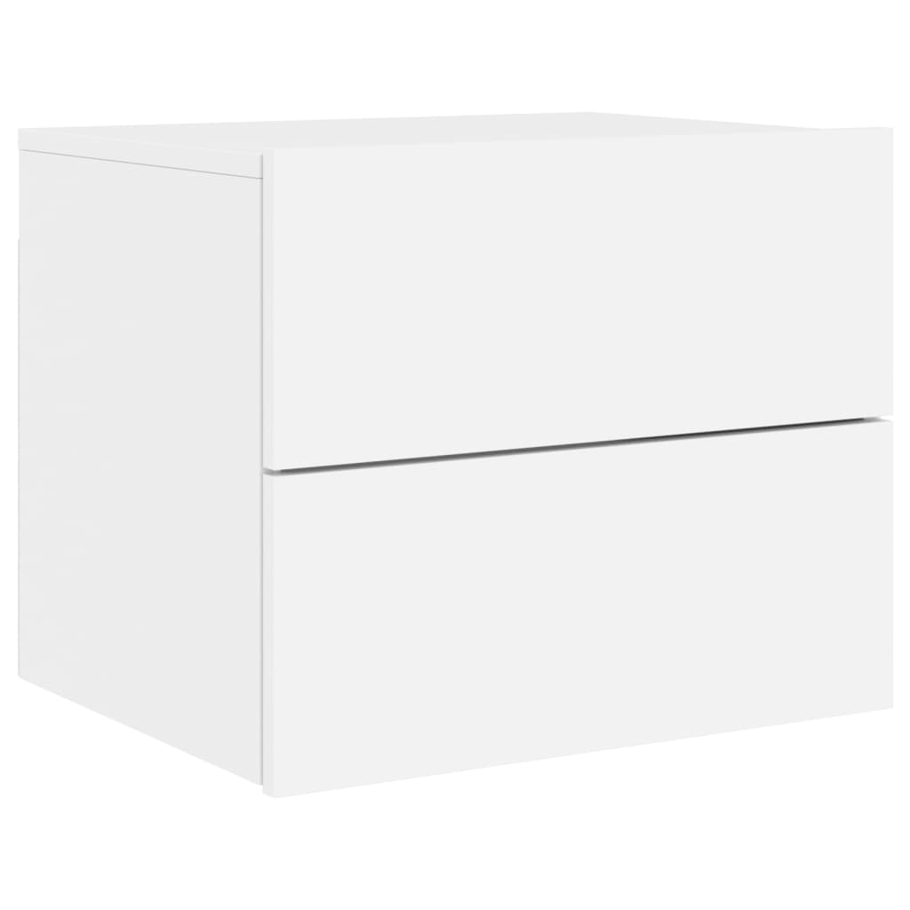 Pack de 2 Mesitas de noche de pared，Mesitas de noche flotantes，Mesilla de noche con luces LED blanco CFW76307 - 6