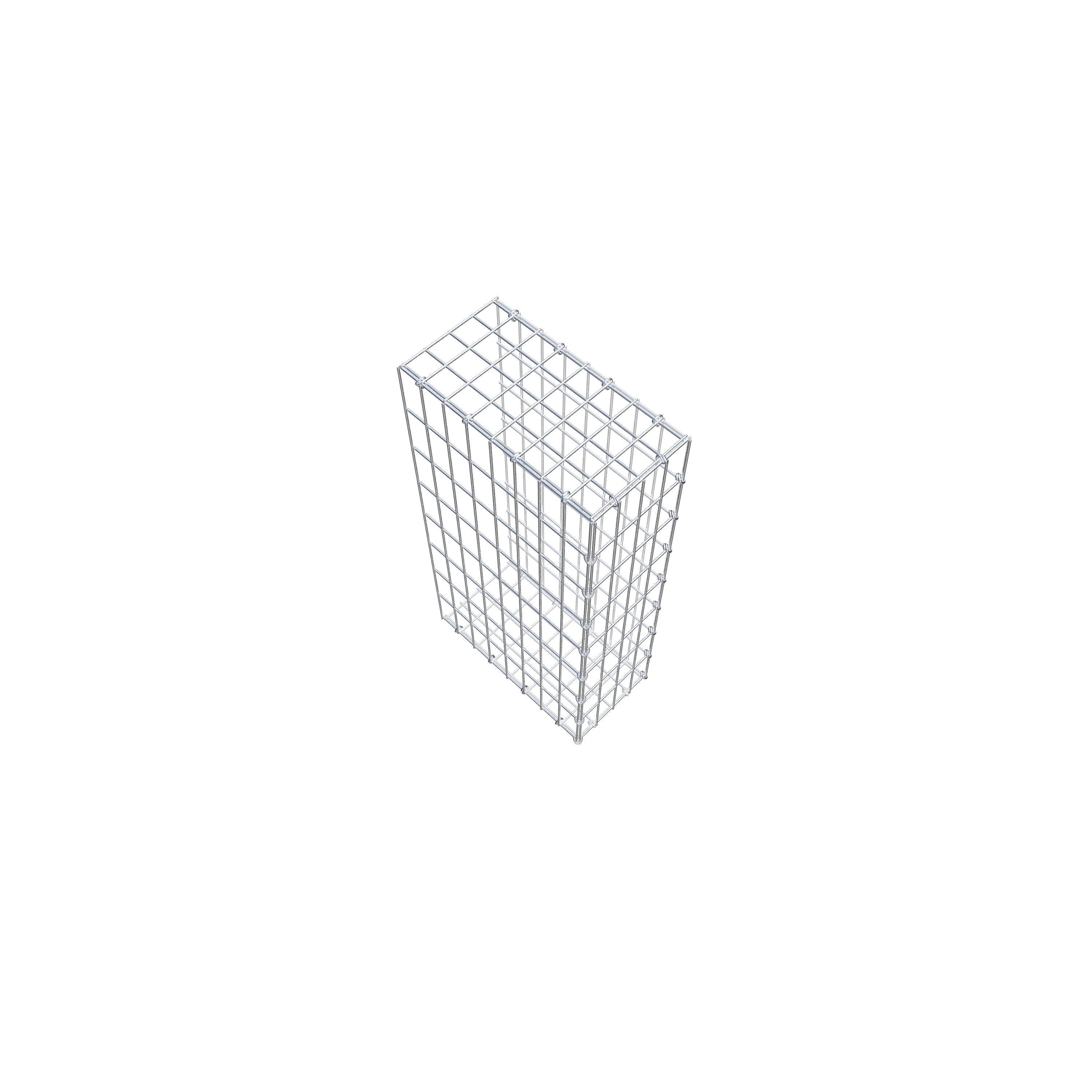 Gavión para alargar en acero galvanizado 80x40x20cm (LxAxP), malla 5 x 10cm, Anillo en C, sin rejilla frontal - 4
