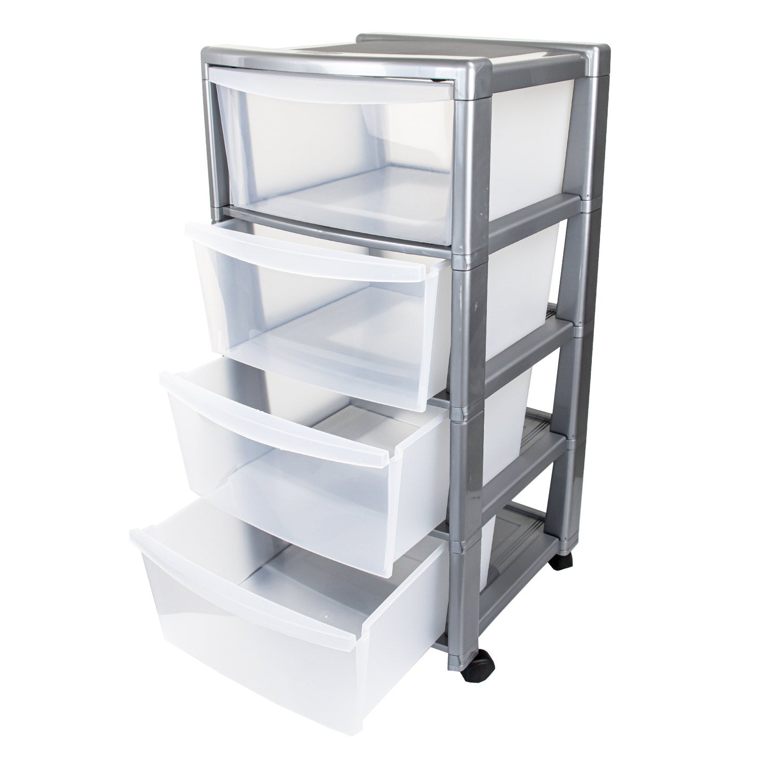 Cassettiera 4 Cassetti 40X40 h 80 Silver Stefanpl - 3