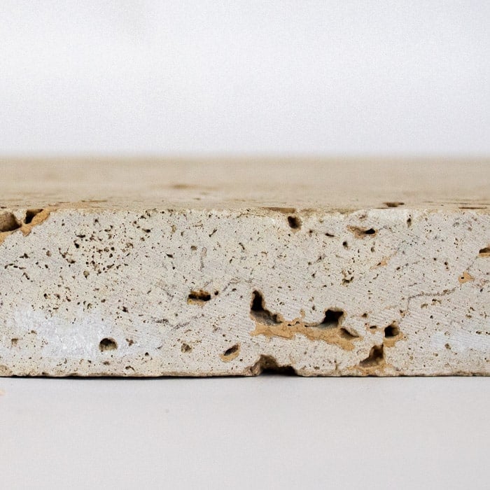 Couvre mur en travertin - 61 cm x 33 cm x 3 cm - Vendu à la pièce - 4
