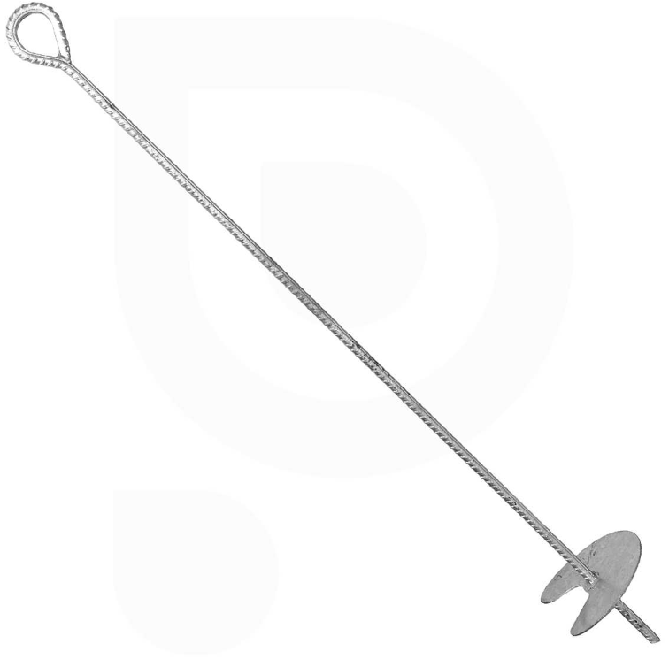 Ancre Tire-fil Pour Vigne – Acier Verni, 14 Cm X H 100 Cm, Diamètre 12 Mm