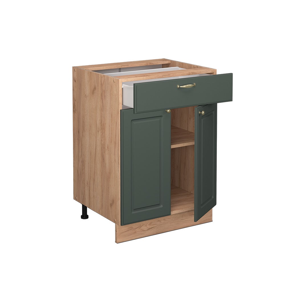 Vicco Meuble cuisine Fame-Line, Vert Or Campagne, 60cm avec tiroir, sans PT - 4