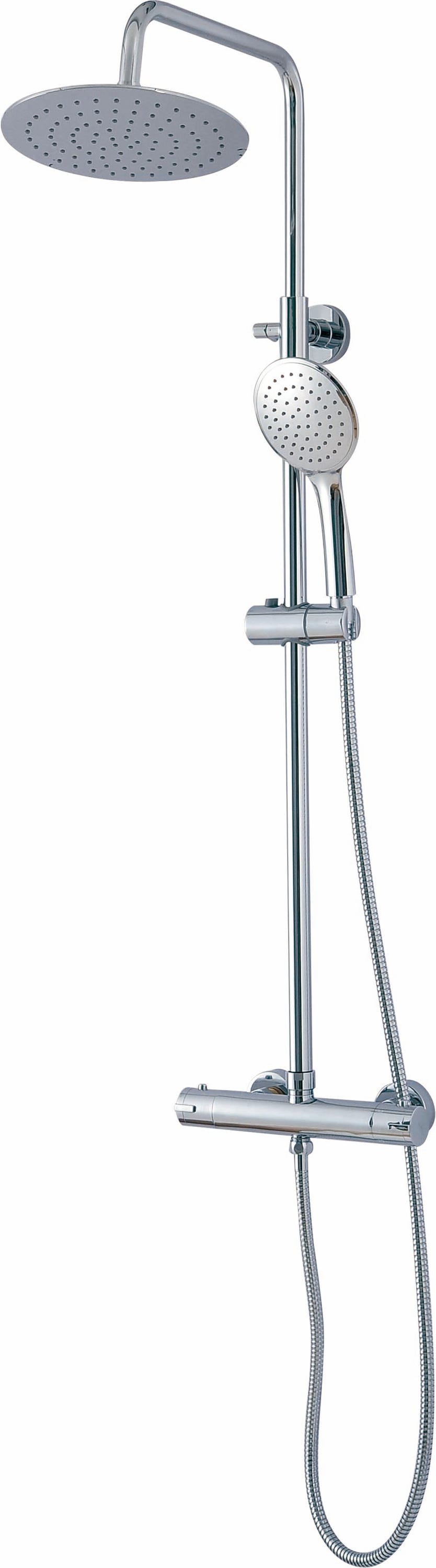 Valaz Barre de douche thermostatique ronde réglable jusqu'à 120 cm ...