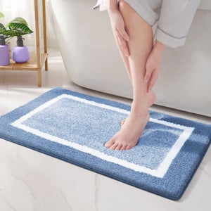 Tappeto da Bagno in Microfibra Antiscivolo 40 x 60 cm, Tappeto da Bagno Morbido e Assorbente, Beige | Leroy Merlin
