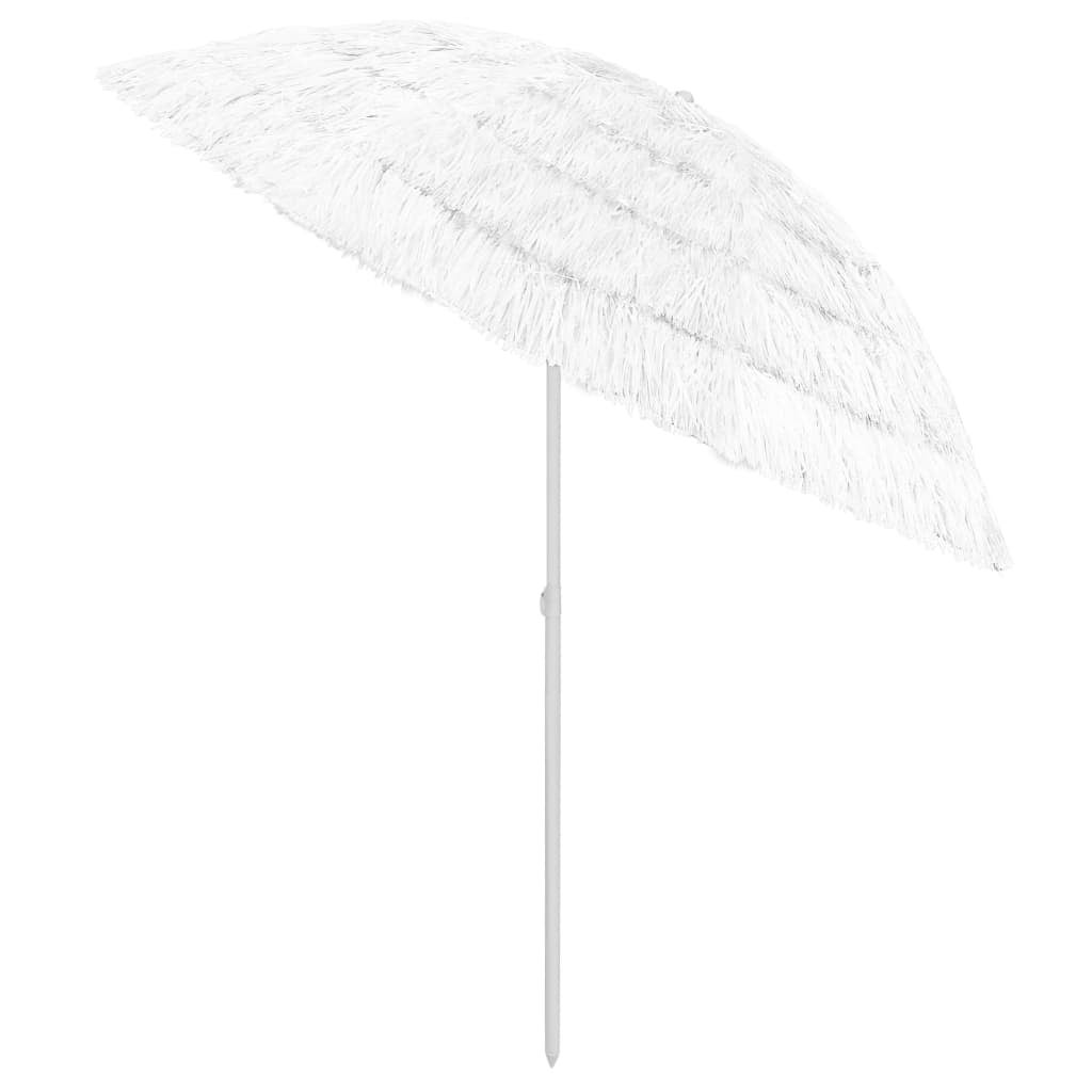 Maison Exclusive - Parasol de plage Hawaii blanc 240 cm - 3