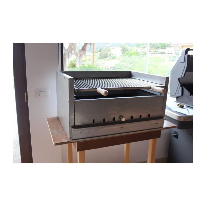 Grill stojący na węgiel drzewny W 77 X D 57.5 Lam aluminiowany