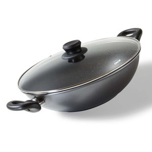 PGSLPH Padella in Titanio Puro con Coperchio, Padella Titanio Martellato Antiaderente, Pentole Outdoor Puro Induzione, Riscaldamento Uniforme Adatta a Tutti i Piani Cottura (Senza Coperchio,28cm