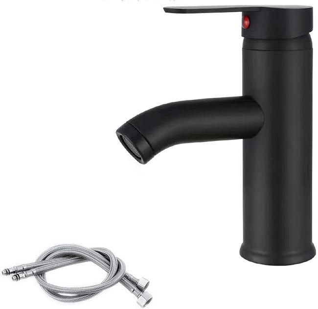 Rubinetto per lavabo da bagno in ottone nero diamante design monocomando hotel di fascia alta lavabo a doppio controllo freddo e caldo rubinetto alto e basso 13 Rubinetto per lavabo da bagno in ottone nero diamante design monocomando hotel di fascia alta lavabo a doppio controllo freddo e caldo rubinetto alto e basso 13