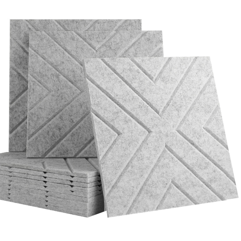 Zestaw 12 samoprzylepnych paneli akustycznych, wyściółka dźwiękochłonna z poliestru, panele ścienne o wysokiej gęstości, 30 x 30 x 1 cm, kolor szary