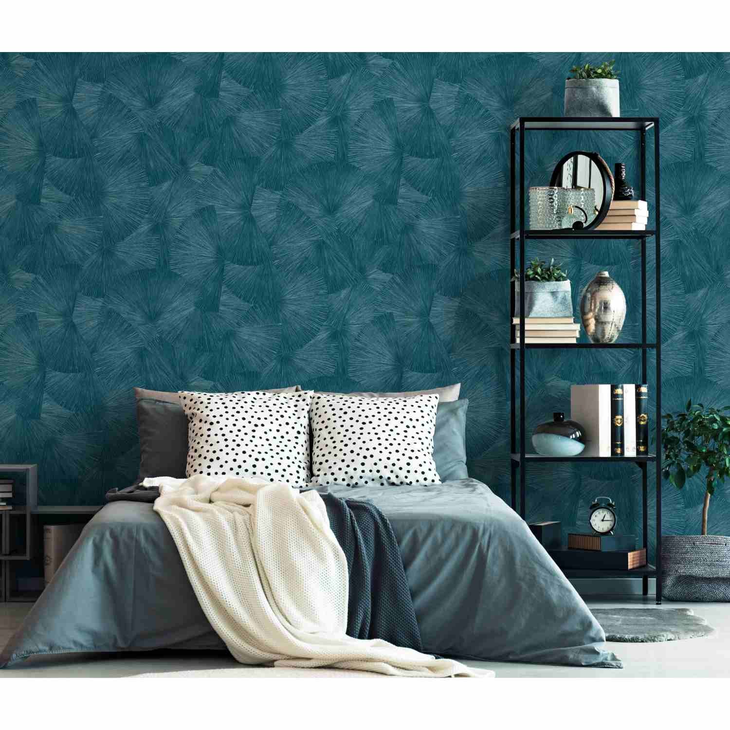 Papier peint intissé 10219-19 Papier peint graphique 0,53 x 10,05 m Erismann GMK - Fashion For Walls turquoise - 5
