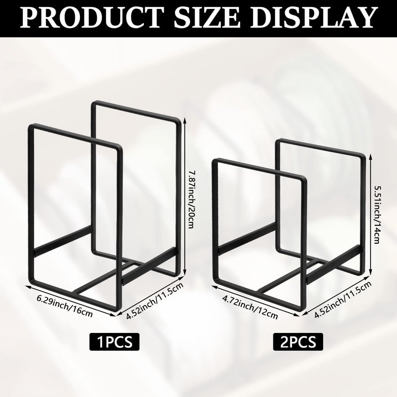 3-częściowy organizer na pokrywki do garnków, wielofunkcyjny metalowy stojak do odsączania, do szafek kuchennych, tacek do przechowywania, naczyń i po