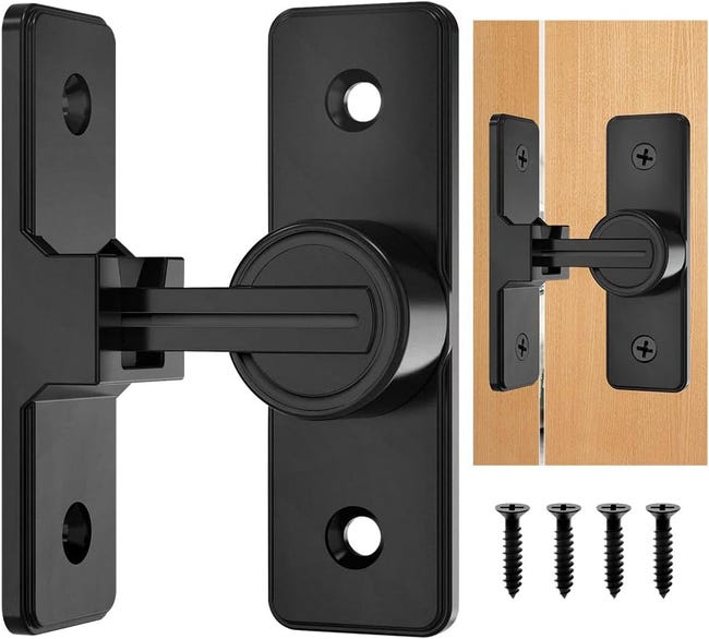 (2 sztuki) Wytrzymała sprężynowa zasuwka ze stali nierdzewnej, rygiel beczkowy do drzwi garażowych/ogrodowych, do szafki (10 x 128 mm) (srebrny)