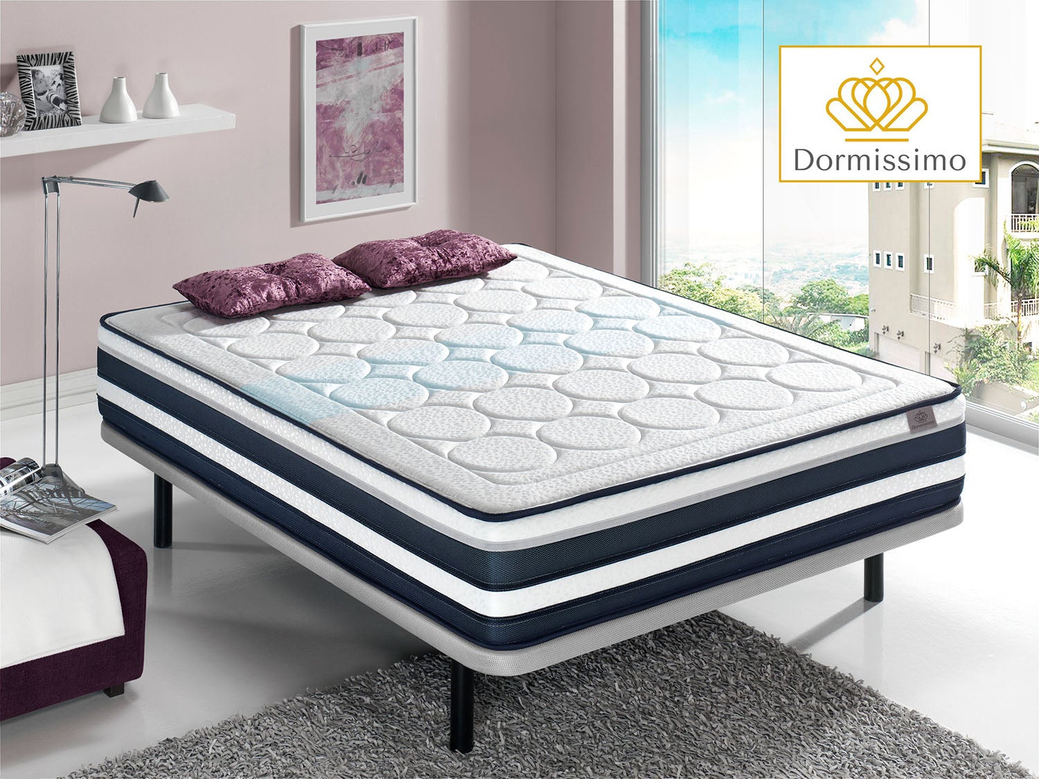 Matelas en mousse DORMISSIMO COLUMBATEX 140x200 Hauteur 25 cm - avec 2 cm de latex - 6