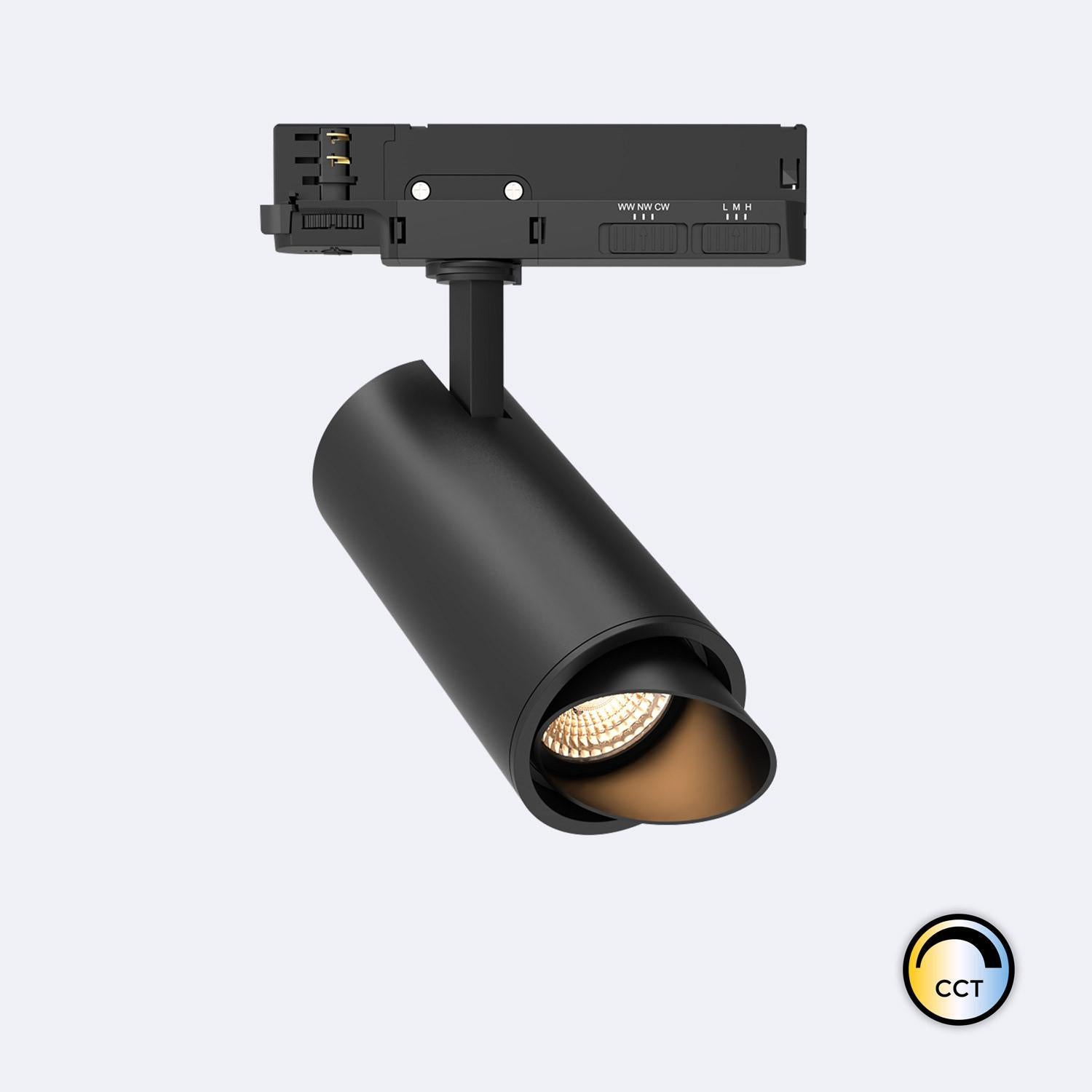 Spot LED Sur Rail Triphasé 30W - Dimmable - Noir - 4000K Blanc Neutre - 3000 Lumens - 10