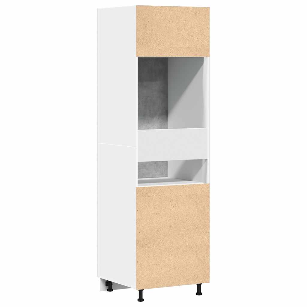 Armoire de réfrigérateur Lyon Gris béton 60x57x207 cm - 8