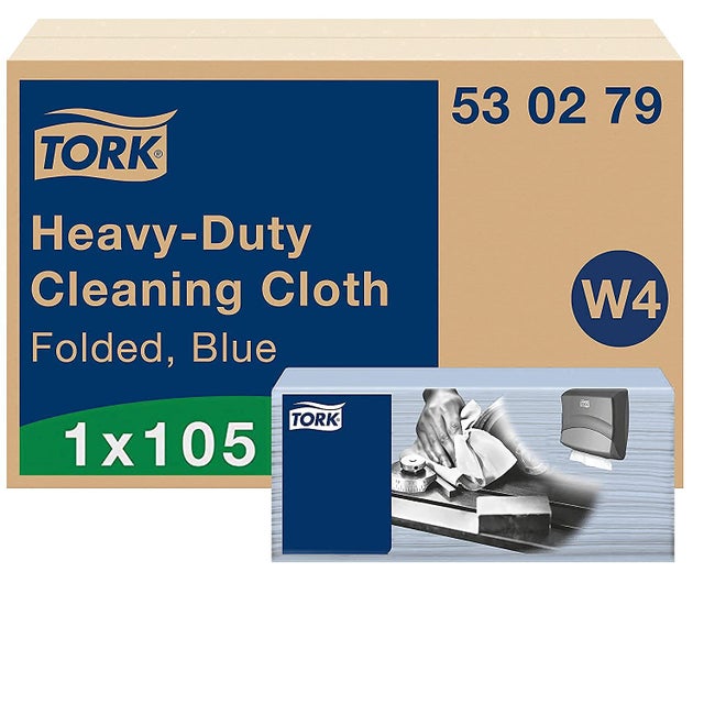 Tork Heavy-Duty Cleaning Cloth Blue W4, forte e assorbente, 1 x 105 panni, 530279