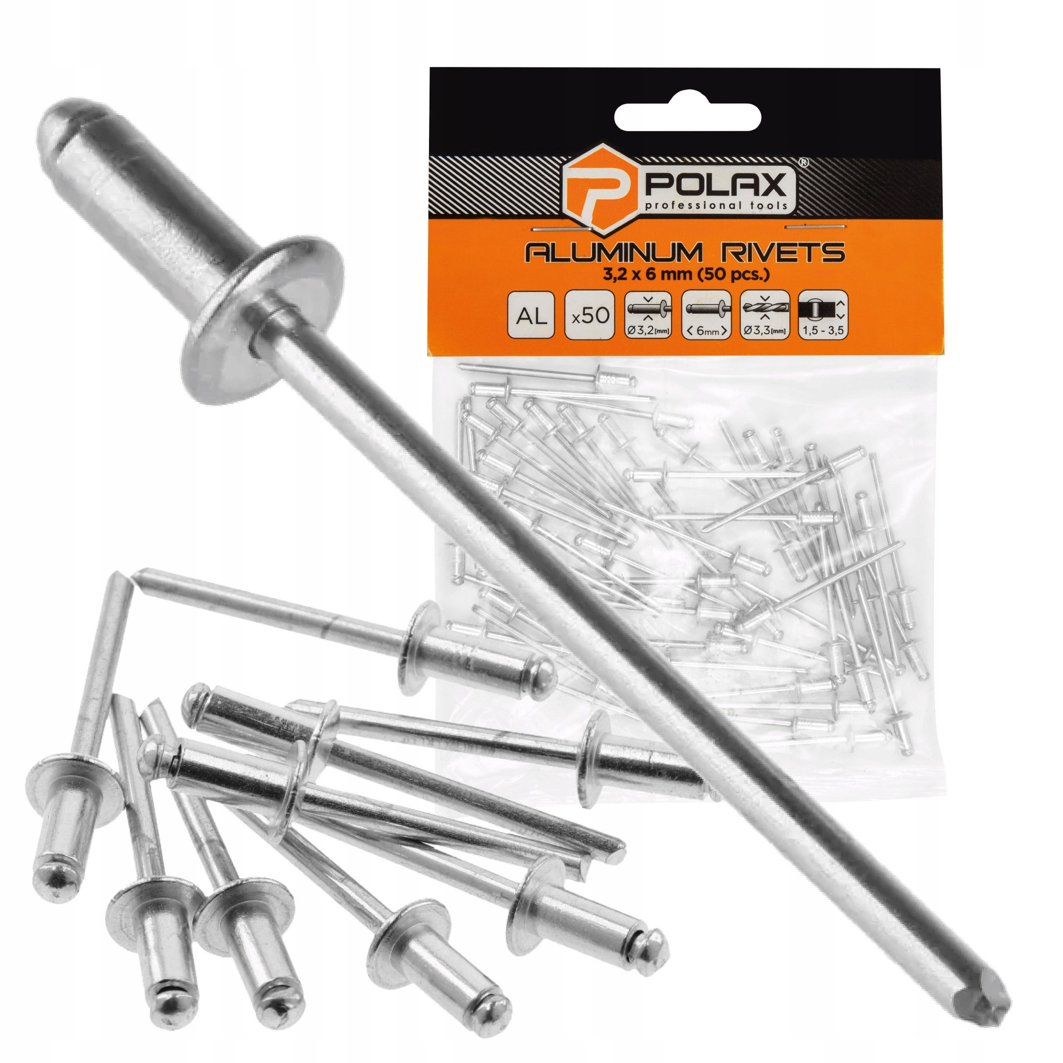 Nity zrywalne aluminiowe 3.2 х 6 mm (50 szt.)