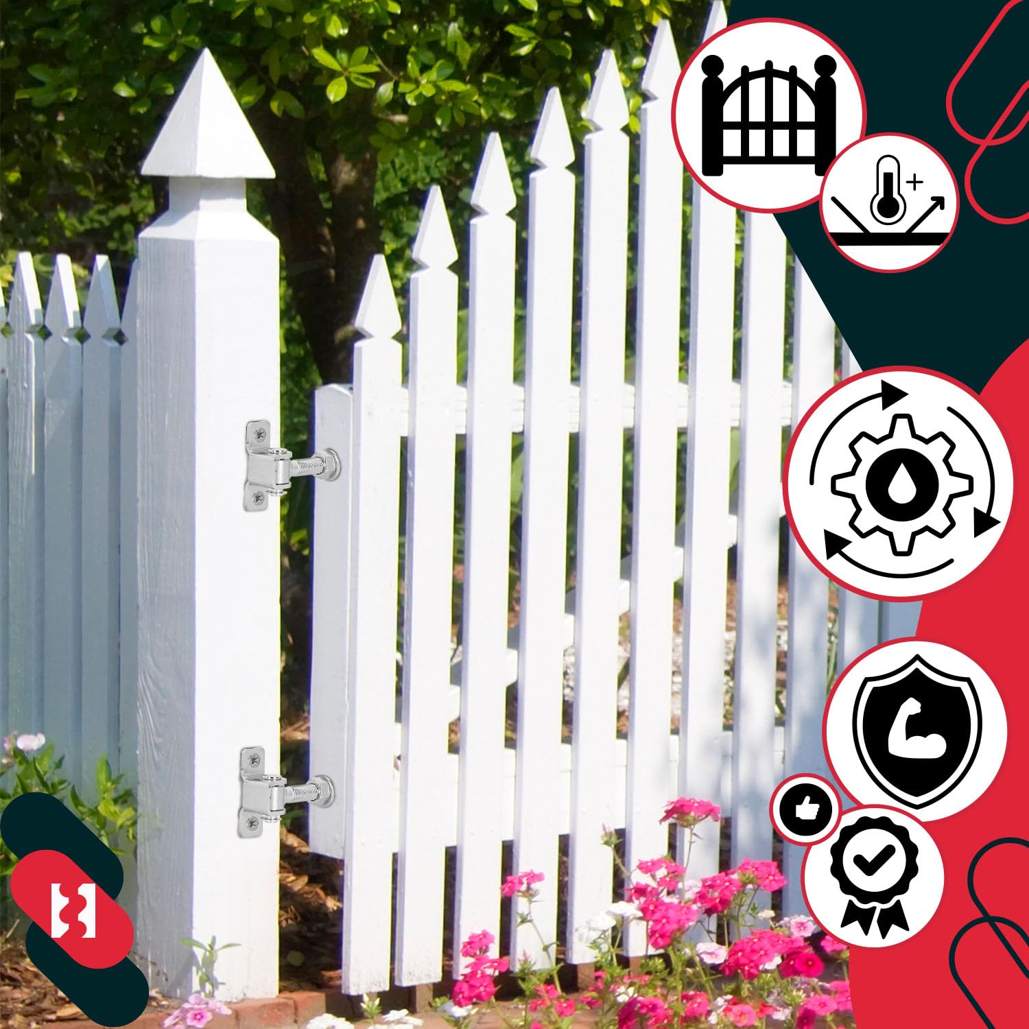 Charnière de portail galvanisées réglable M12 115mm, la solution parfaite pour tout type de portail - KOTARBAU - 8