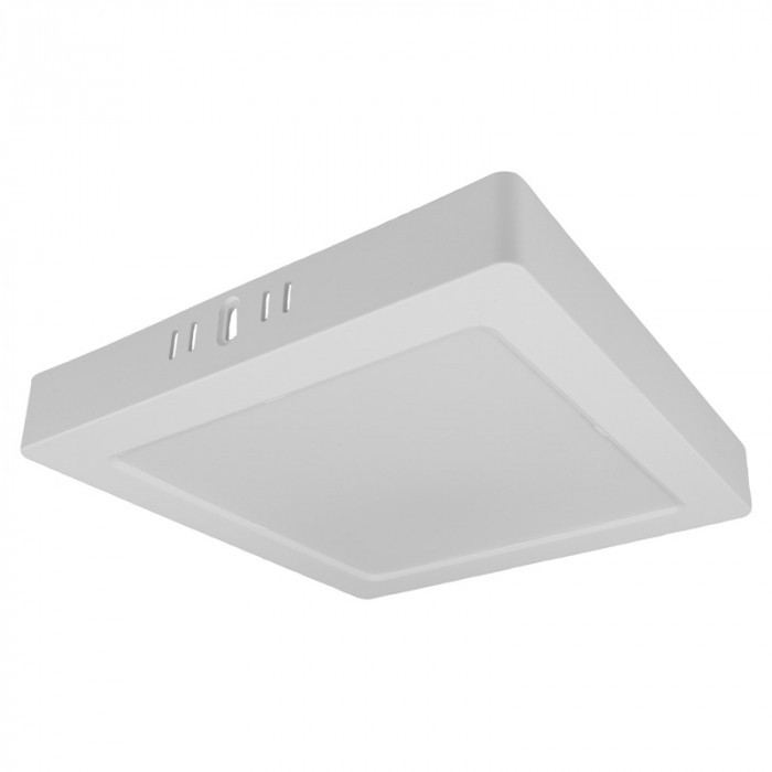 Reflektor sufitowy spot natynkowy kwadratowy Downlight biały klosz mleczny LED 18W 4000K 1980lm wym: 3,1 x 22 x 22 cm tworzywo sztuczne Ecolight