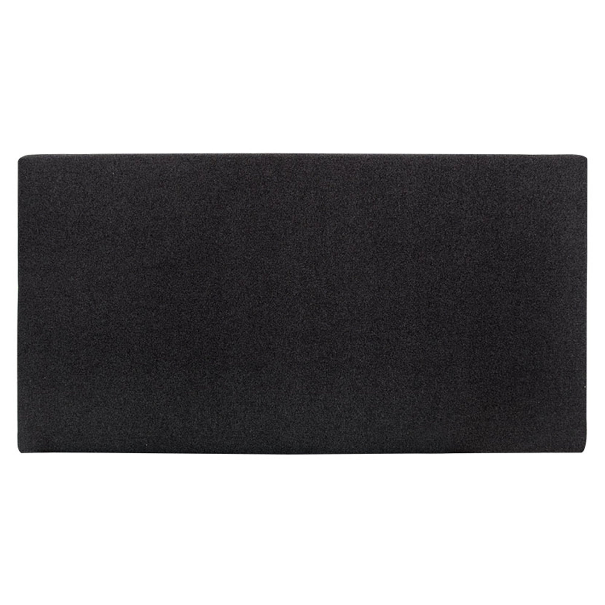 Beldad - cabecero de cama tapizado de poliester liso en color negro de 180x80cm - decowood