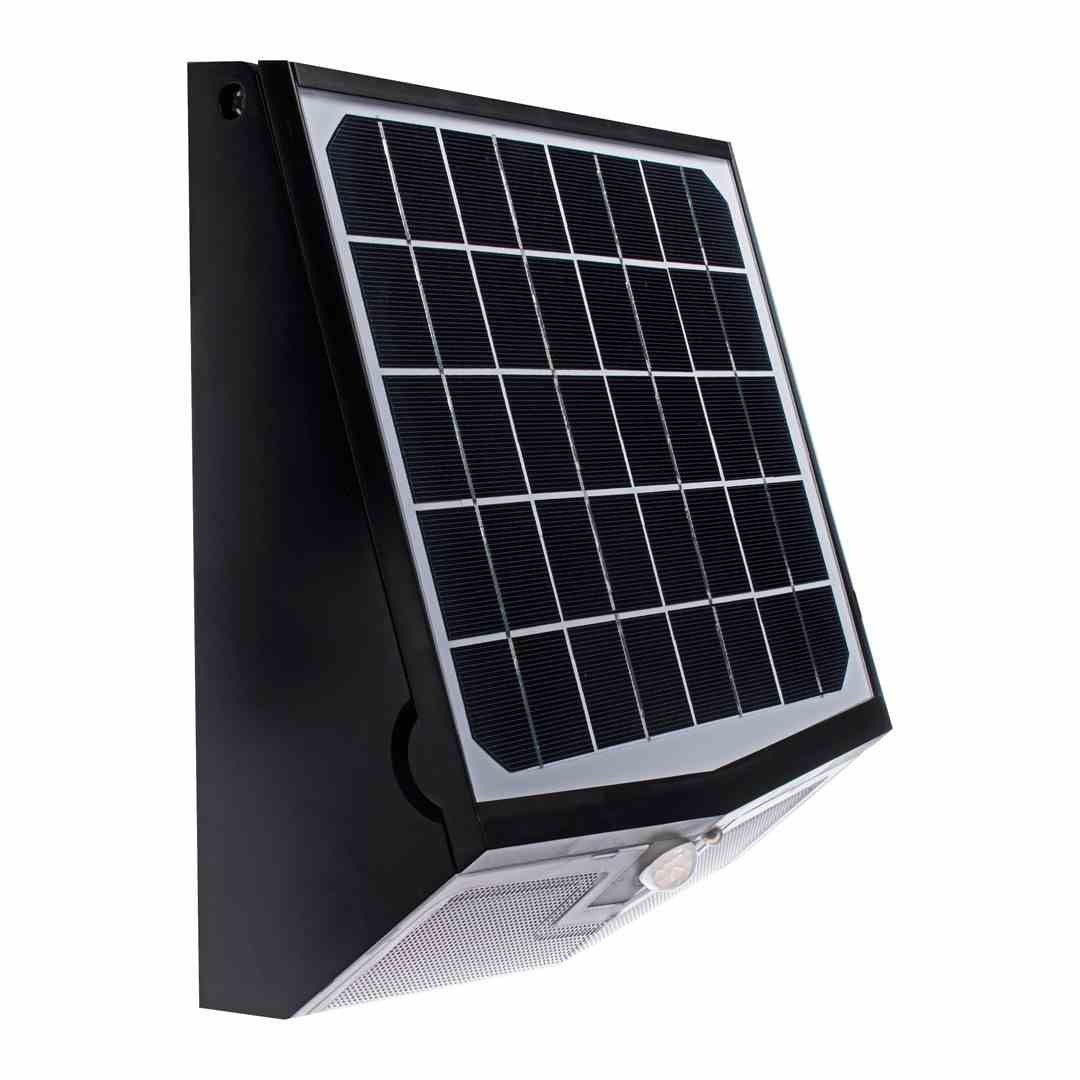 Kinkiet solarny EKO LED 15W 1500lm czarny wym:31x28,5x12,7cm IP65 Eko-Light