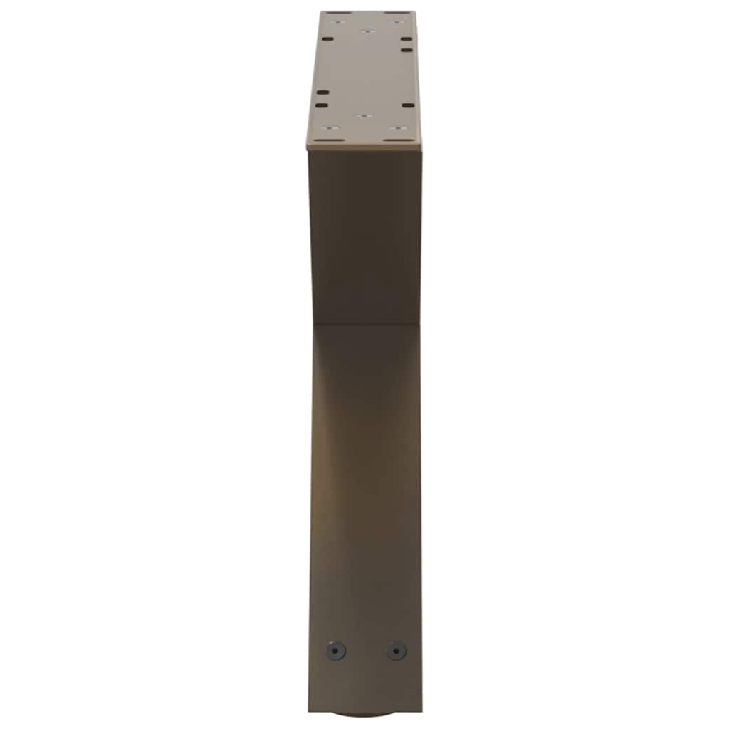 Pernas para mesa de centro 2 peças aço natural 60x(30-31,3)cm aço - COMFORTXL - 6