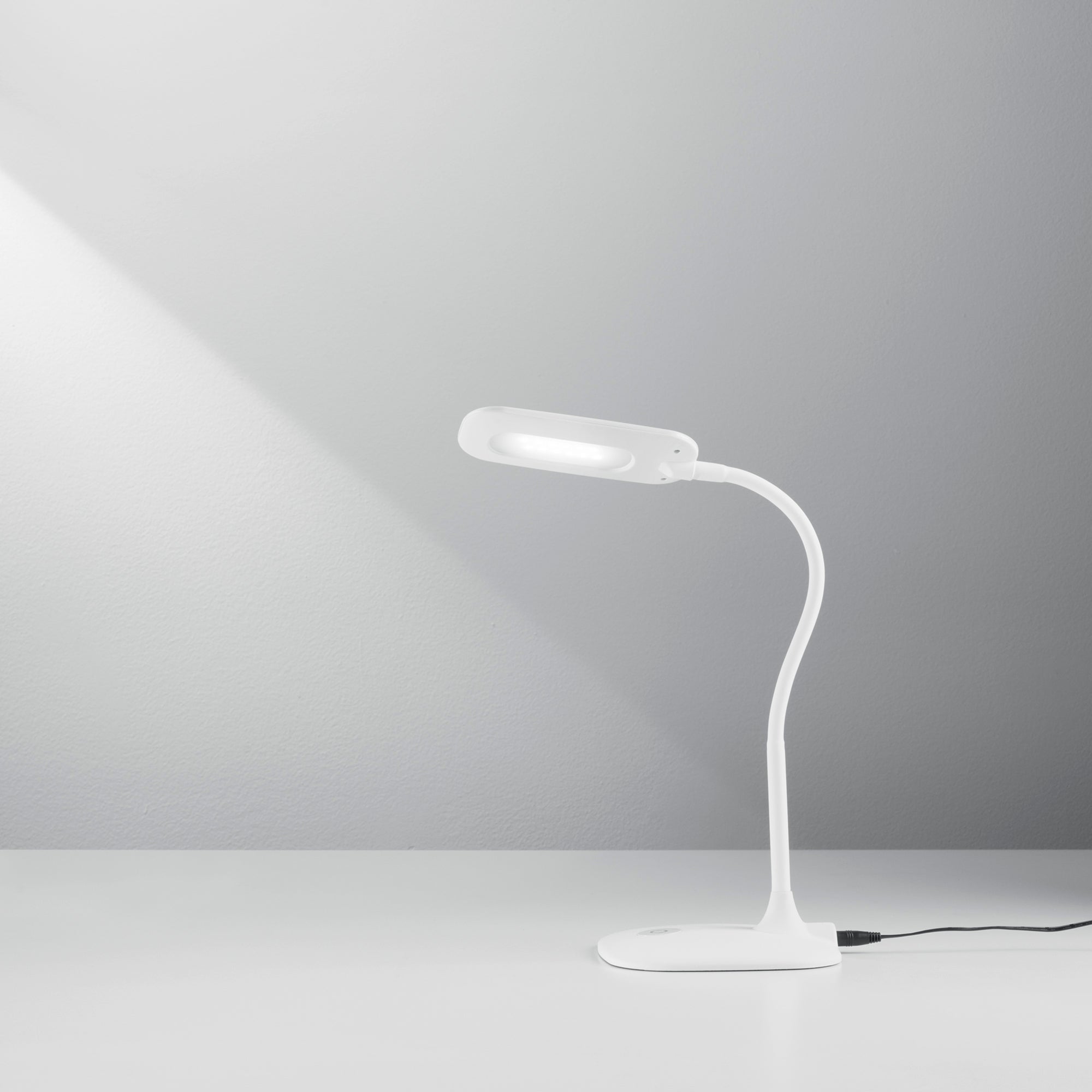 Lampe de lecture LED DARWIN orientable en métal blanc avec variateur tactile - 2