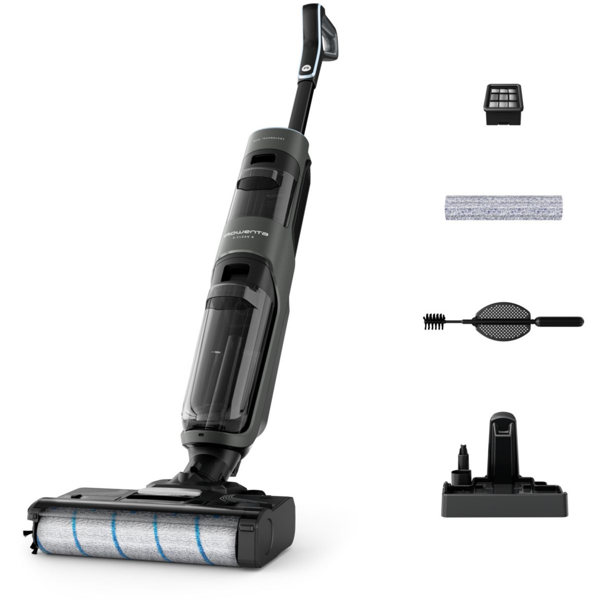 Rowenta X-Clean 4 Gz5035wo Aspiradora De Pie Y Escoba Eléctrica Aspiradora Escoba Batería Seca Y Húmeda Espuma Sin Bolsa 200 W Gris , Leroy Merlin