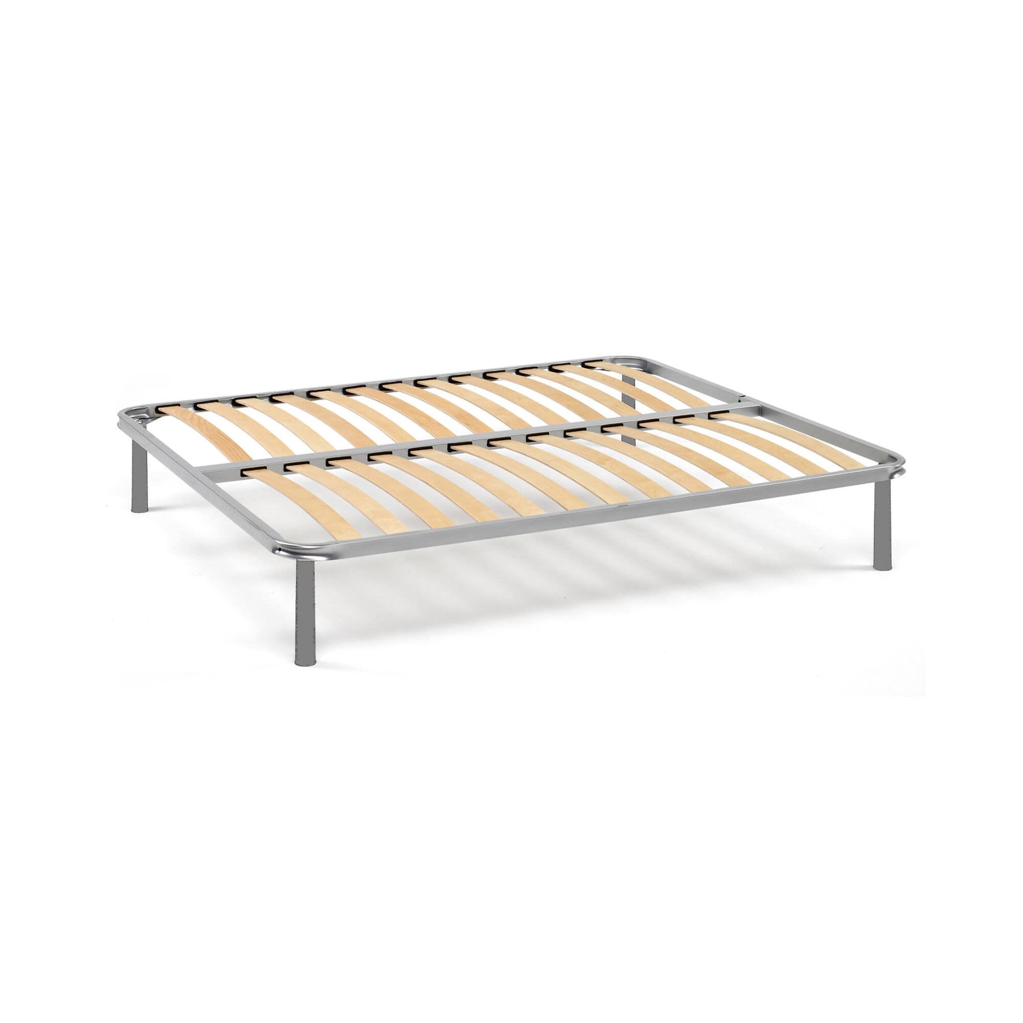 Rete letto matrimoniale Al, Rete ortopedica a doghe, 100% Made in