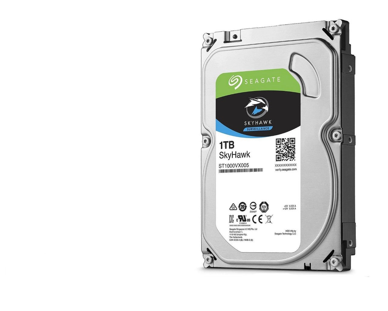 Seagate SkyHawk 8To, Disque Dur Interne De Vidéosurveillance, 3.5 Pouces, SATA 6Go/s, 256 Mo De Mémoire Cache, Pour Système De Caméras De Sécurité, Ouverture Facile, Services Rescue (ST8000VXZ10