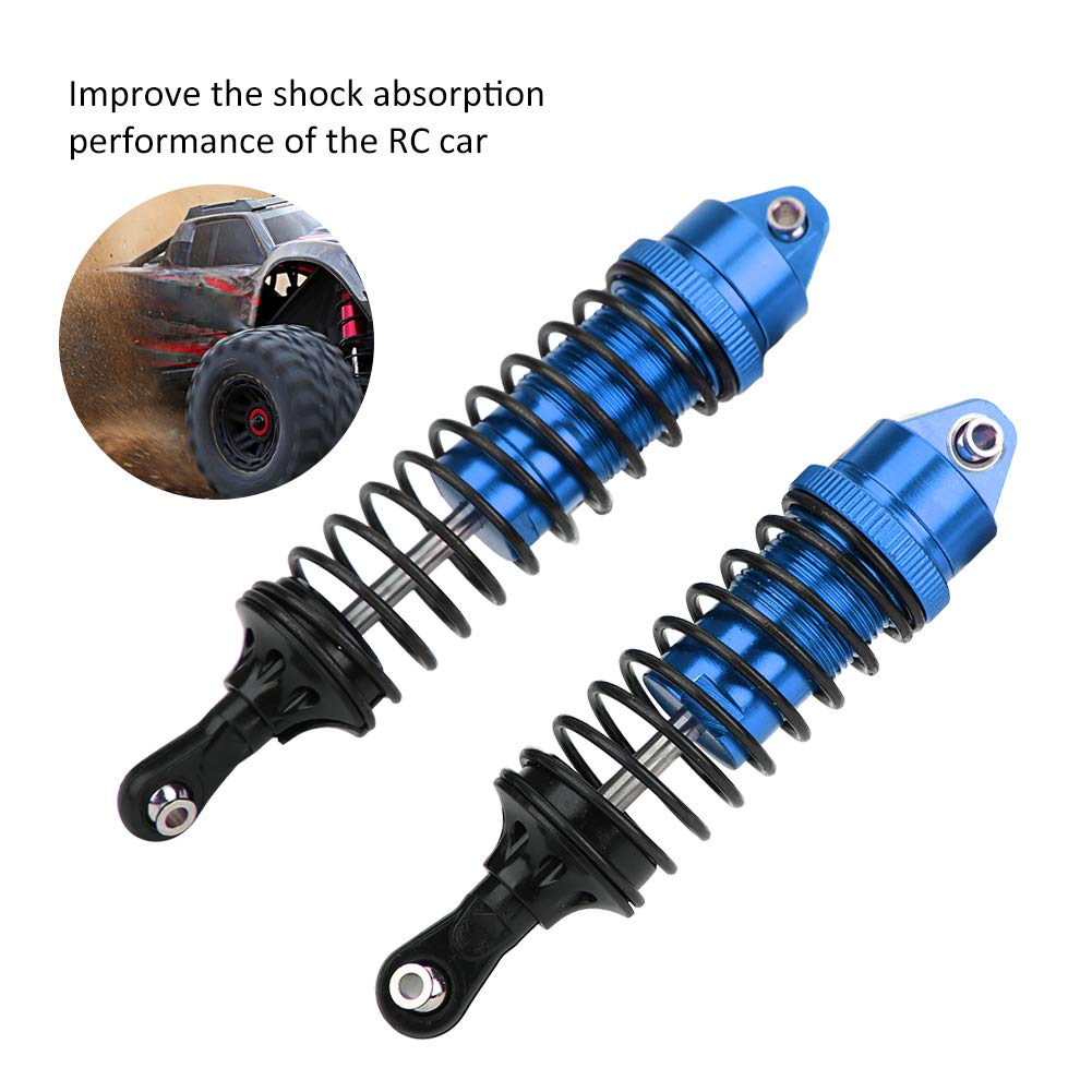 AMMORTIZZATORI ANTERIORI E POSTERIORI IN LEGA DI ALLUMINIO, PRESTAZIONI DI ASSORBIMENTO MIGLIORATE, ADATTO PER AUTO RC SLASH 1/10 (Blu) - 4