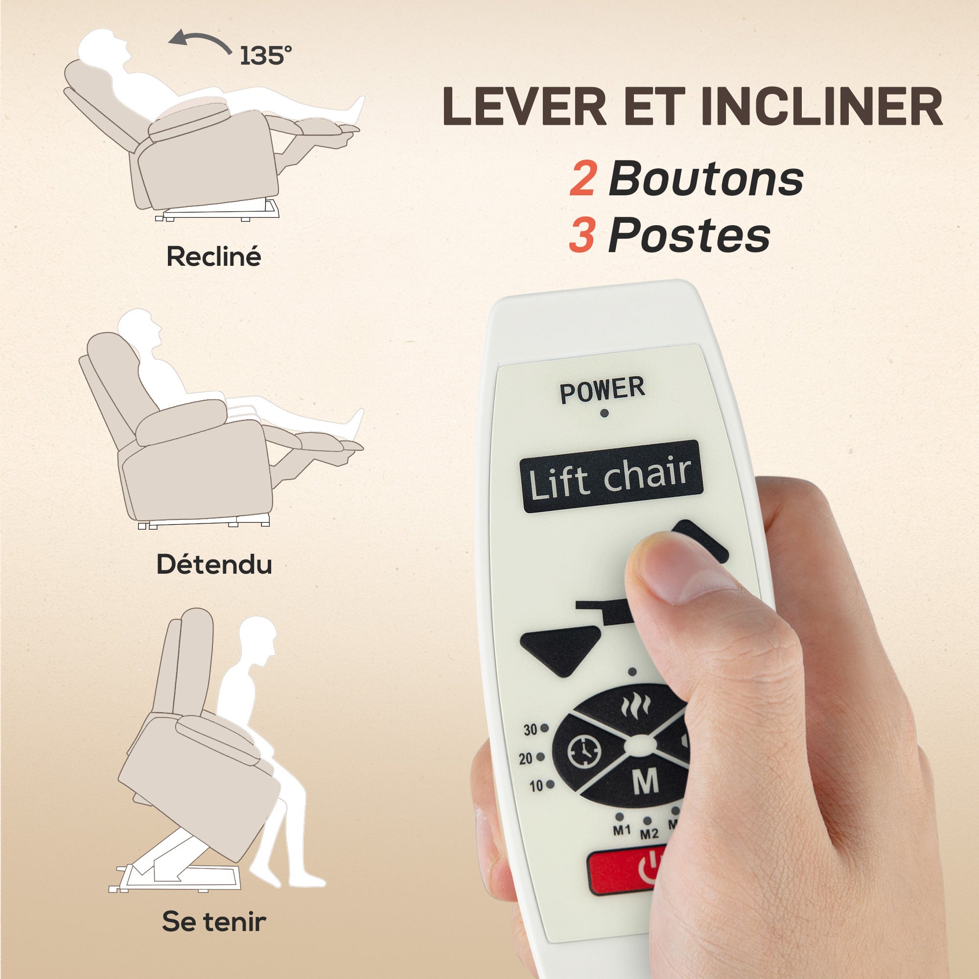 Fauteuil relax électrique velours 1 place HOMCOM - 4