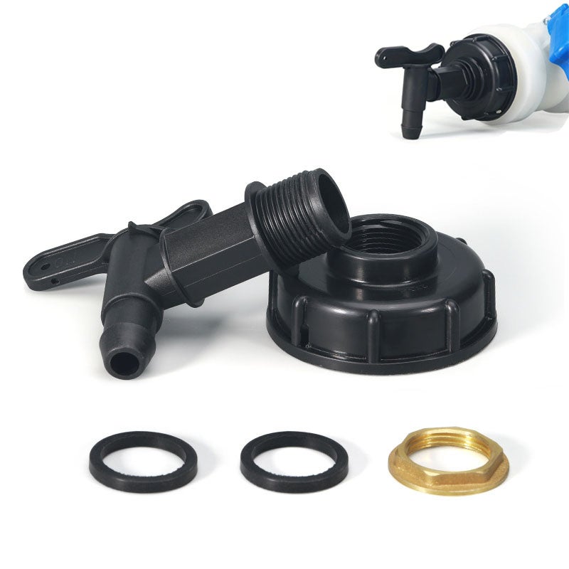 Adapter zaworu zbiornika IBC, gwint grubozwojny do rur 3/4", mosiężne zamienne zawory łączące