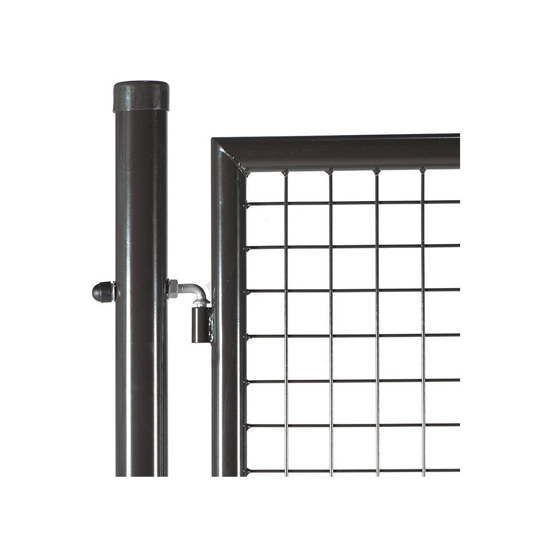 Portillon grillagé en acier galvanisé maille 50 x 50 passage L 1m x H1m20 Gris anthracite - 7