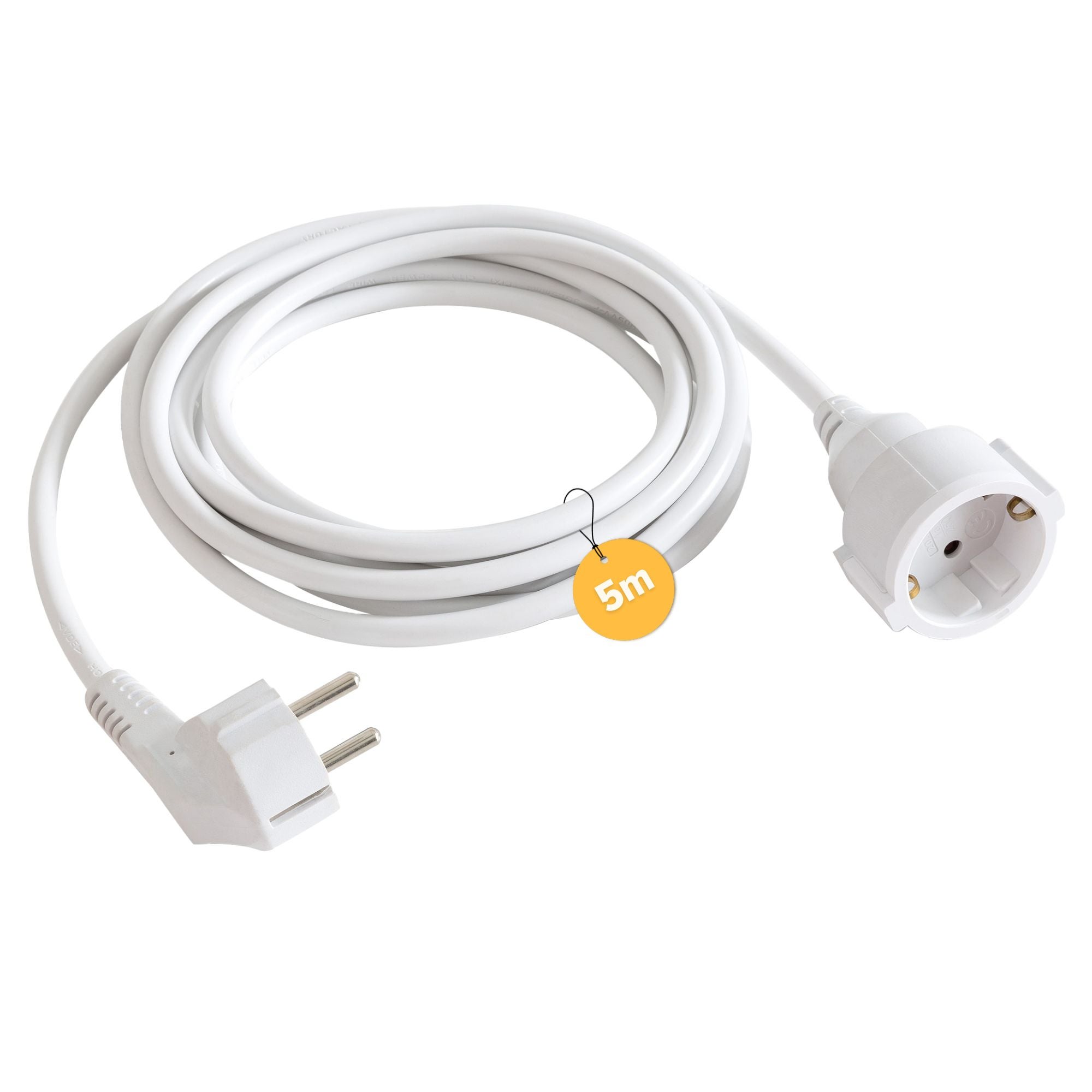 AREBOS Rallonge Rallonge Schuko IP20 intérieur Câble en Plastique 5 m ...